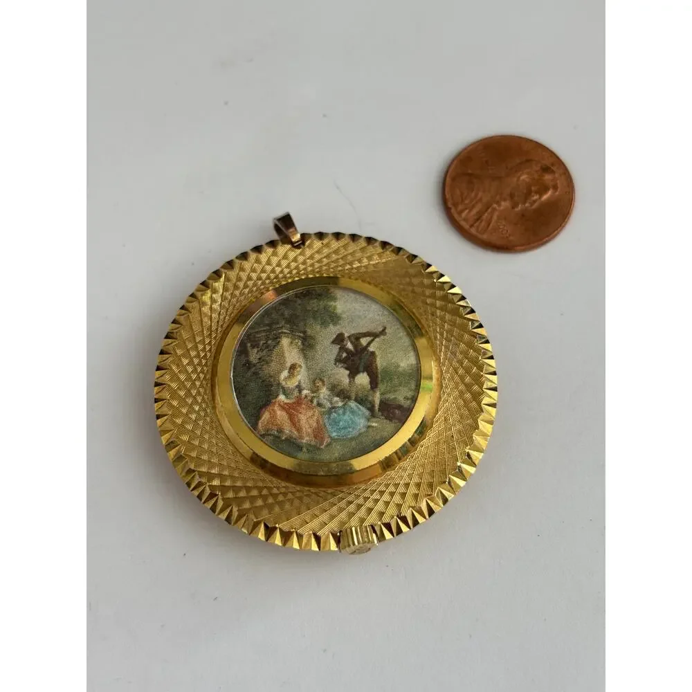 Vintage Endura Swiss Pendant Watch Gold Tone NOT Tested